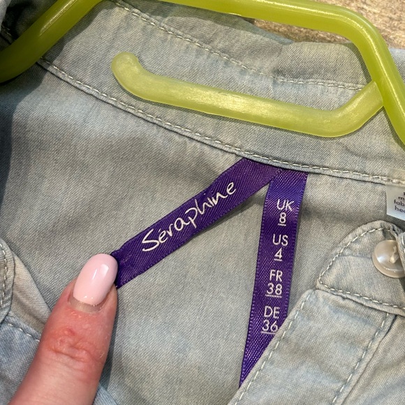 Seraphine Maternity Chambray dress - size 4/UK8 - Picture 5 of 6